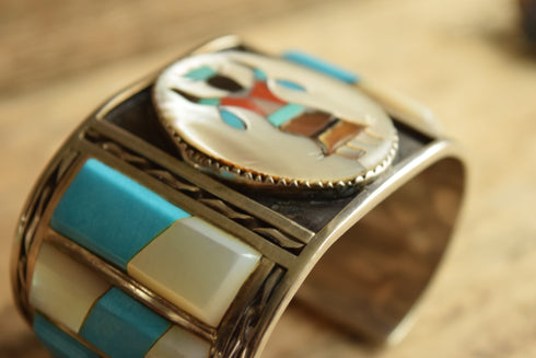 Dancing Kachina Zuni Inlay Cuff